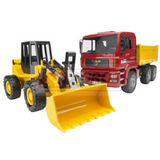 Wywrotka MAN TGA z ładowarką